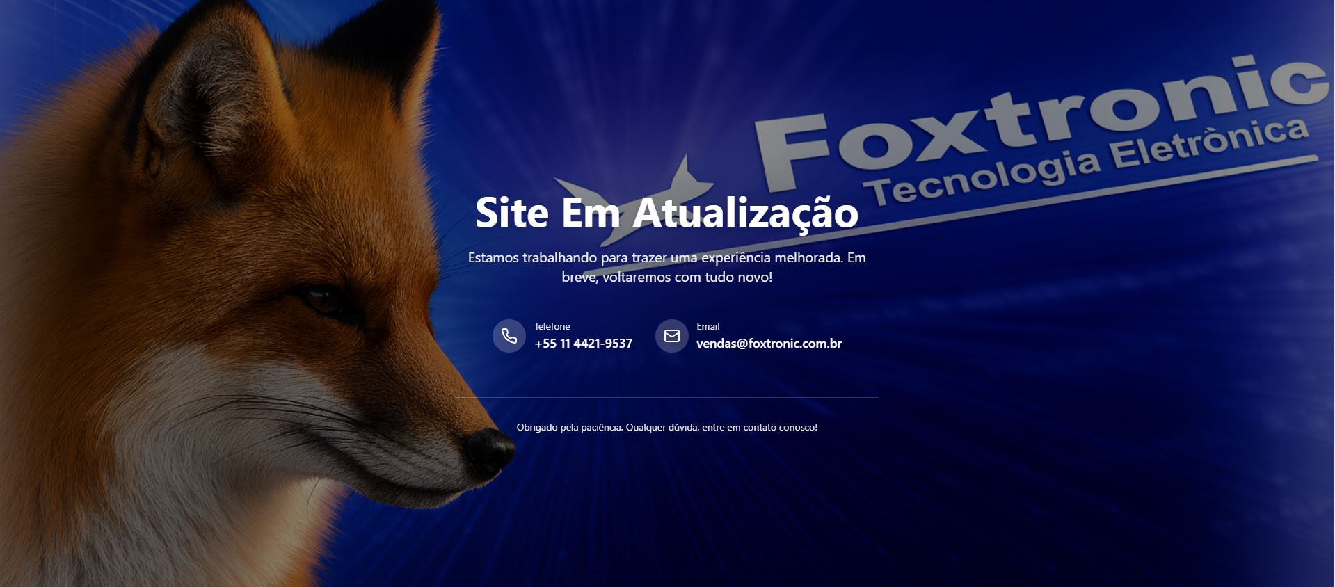 Foxtonic - Site em atualização